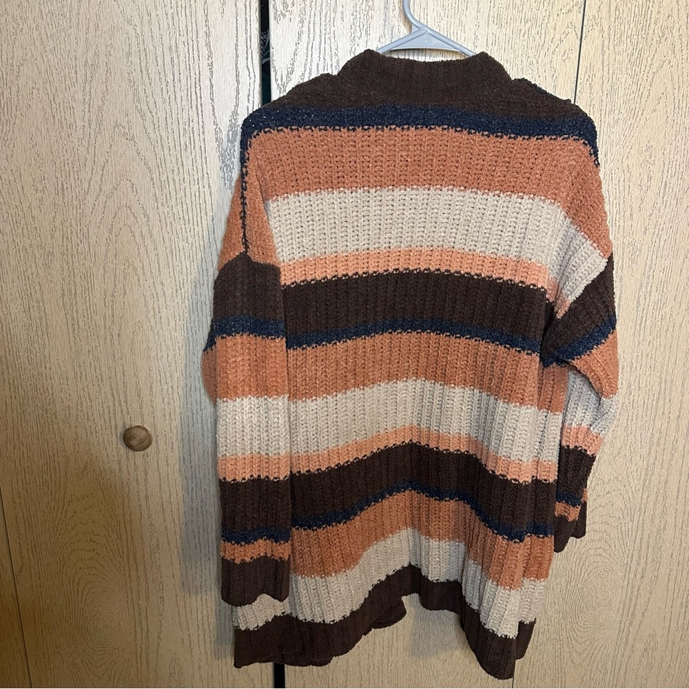 American Eagle Multicolored Striped Open Front Sweater Cardigan Oversized XS/S - Picture 12 of 12